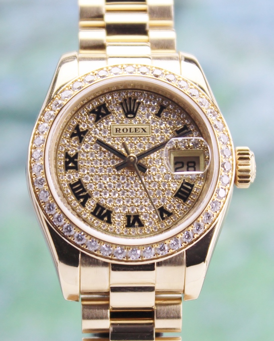 (image for) 100% ORIGINAL ROLEX 18K YELLOW GOLD OYSTER PERPETUAL DATEJUST / 179138